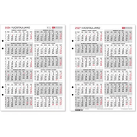 Vuositaulukko 2026-2027 mappikalenteri 224 x 297mm