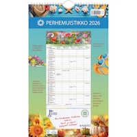Ajasto Perhemuistikko 2026 seinäkalenteri 250 x 415mm