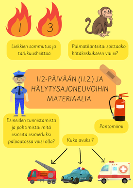112-päivään ja hälytysajoneuvoihin liittyvä materiaali