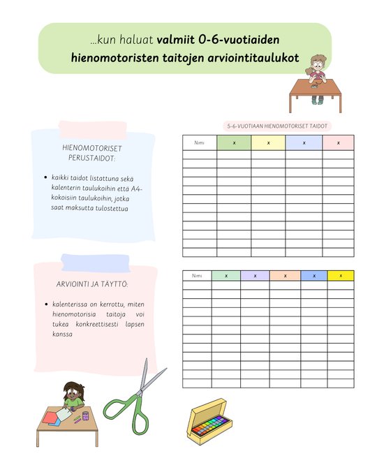 Ennakkomyynti: Varhaiskasvattajan kalenteri A4-koossa 2026-2027