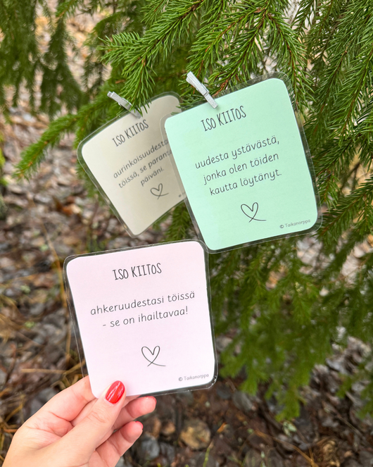 Kiitokset työkavereille (sopii toimintakauden loppuun)