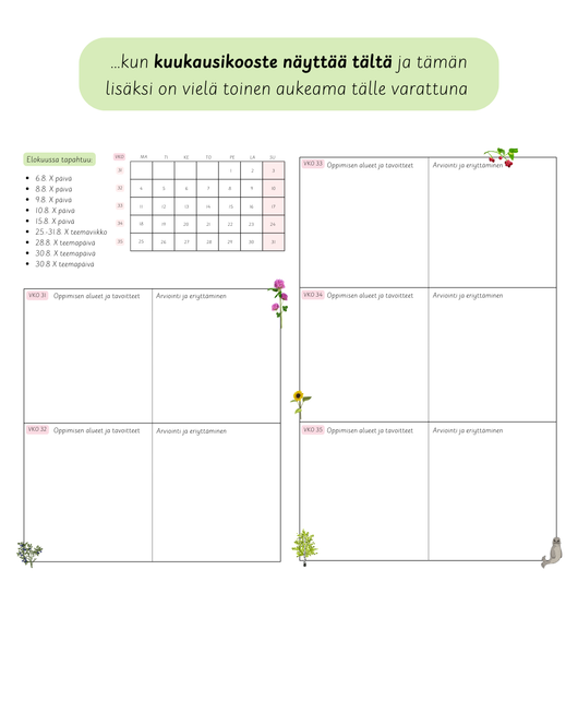 Ennakkomyynti: Varhaiskasvattajan kalenteri A4-koossa 2026-2027