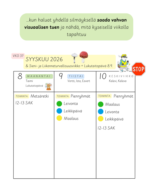 Ennakkomyynti: Varhaiskasvattajan kalenteri A4-koossa 2026-2027