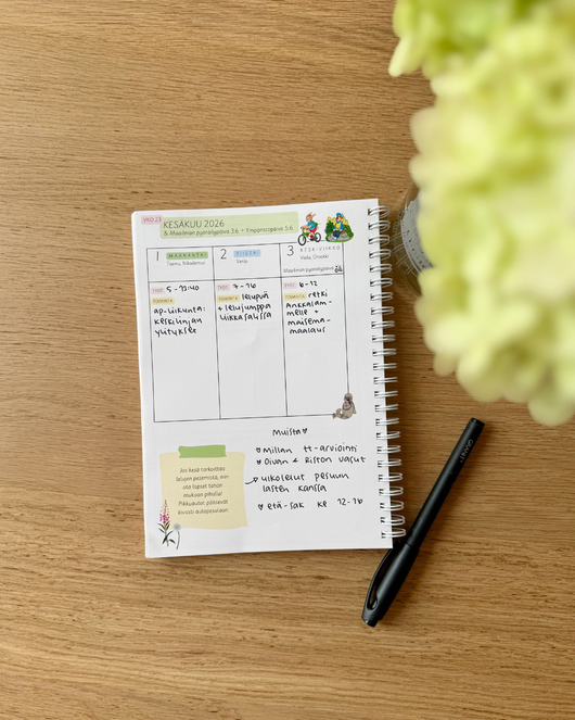 Ennakkomyynti: Varhaiskasvattajan kalenteri A5-koossa 2026-2027