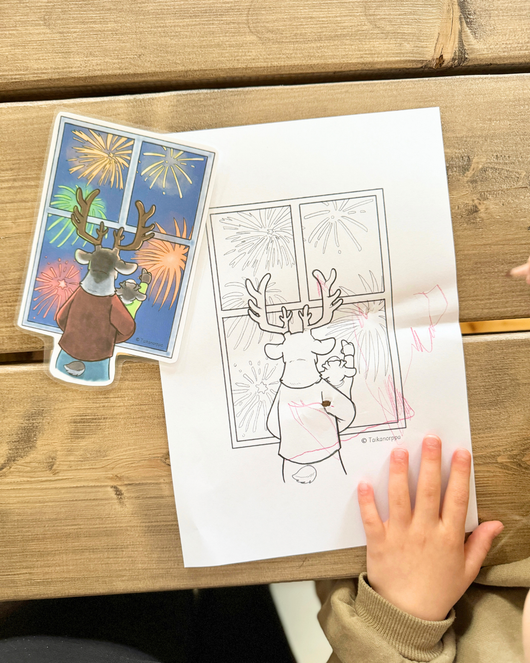 Talviset värityskuvat