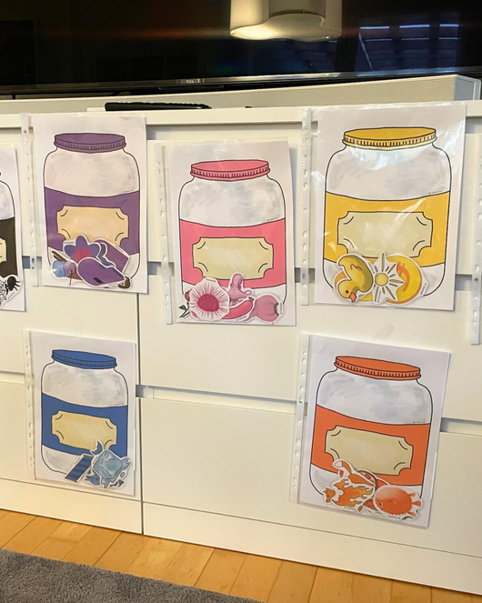 Väripurkit värien opetteluun