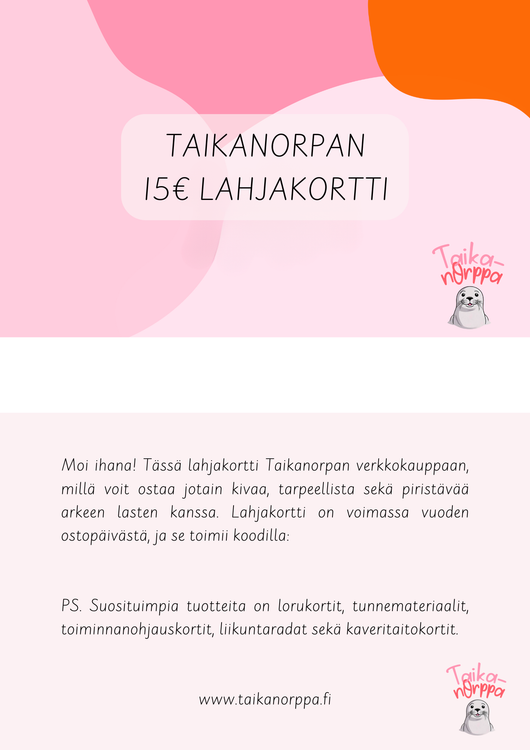 15€ lahjakortti