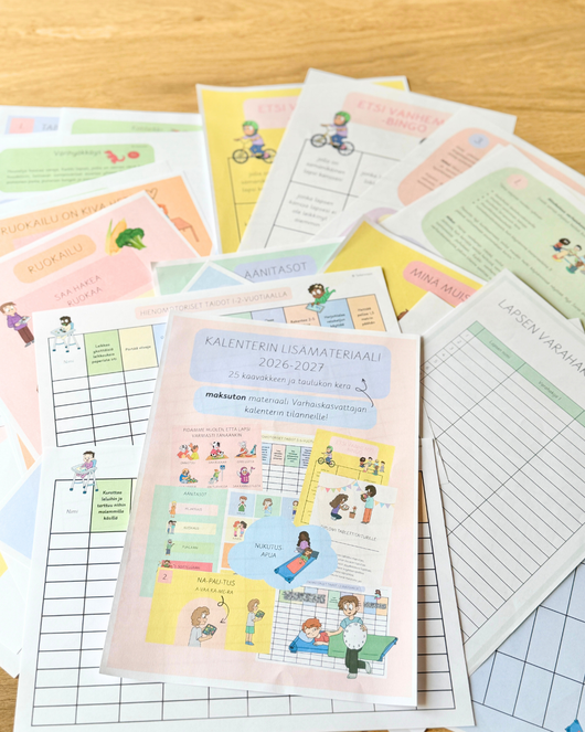 Kalenterin lisämateriaali 2026-2027 (kalenterin ostajille 0€)