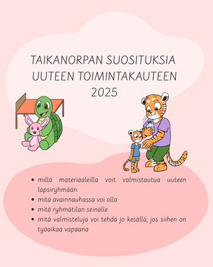 Varhaiskasvatuksen uuteen toimintakauteen valmistautuminen