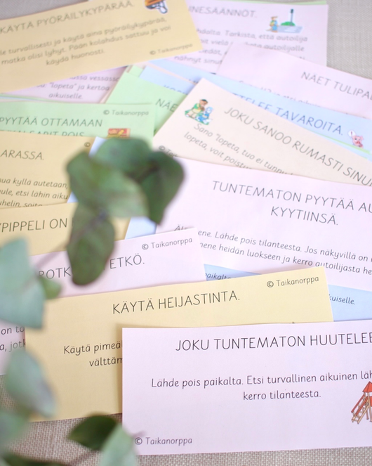 Turvataitokortit - turvataidot lasten kanssa