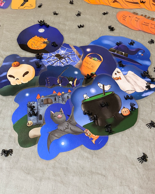 Halloween (31.10.) -lorukortit varhaiskasvatukseen ja alkuopetukseen