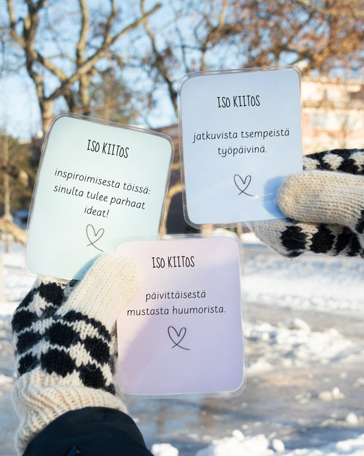 Kiitokset työkavereille (sopii toimintakauden loppuun)