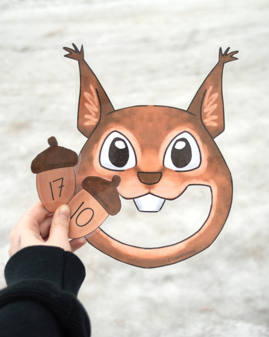 Syötä oravalle oikeat tammenterhot