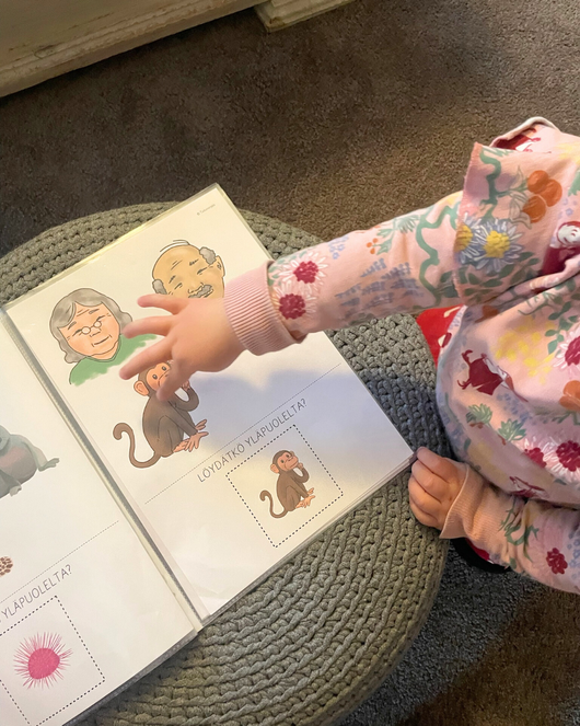 Löydätkö yläpuolelta? (alle 3-vuotiaille)