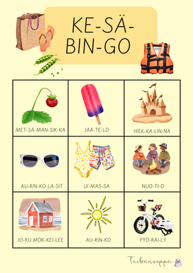 Ilmainen kesäbingo varhaiskasvatukseen tai perheille kotiin! 