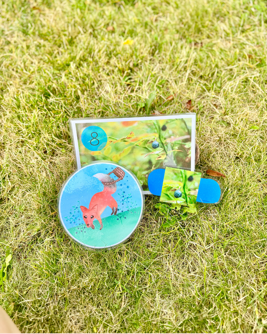 Syysvalokuvia kysymyksineen ja teksteineen