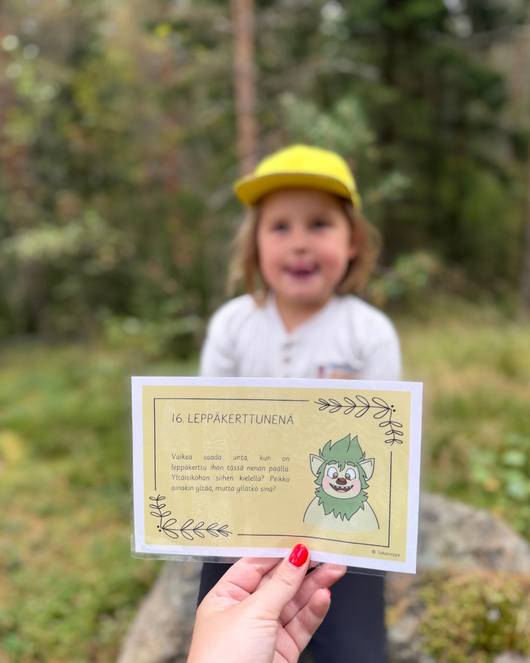 Peikkometsän tarinallinen suujumppa + suujumppakortit