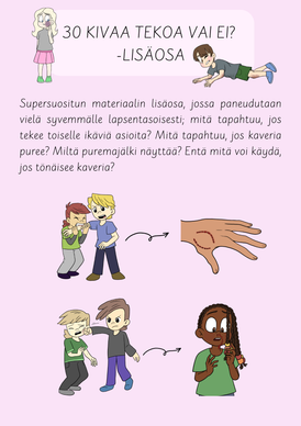 30 kivaa kaveritekoa vai ei -kaveritaitomateriaalin lisäosa