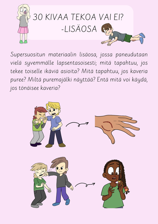 30 kivaa kaveritekoa vai ei -kaveritaitomateriaalin lisäosa