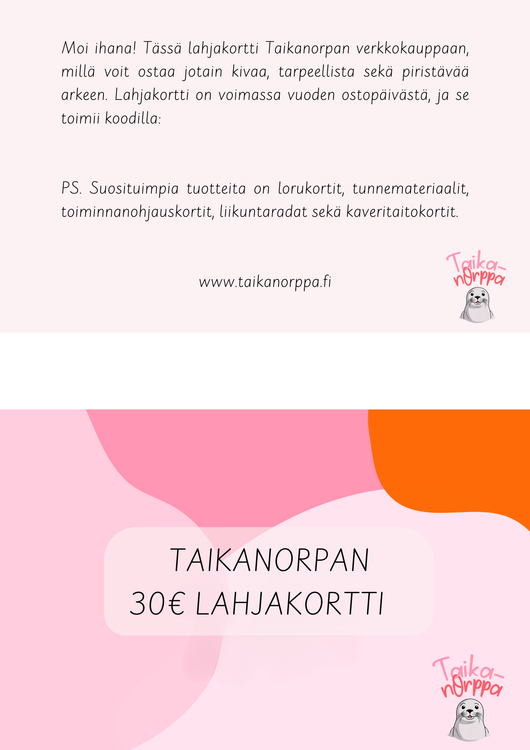 30€ lahjakortti