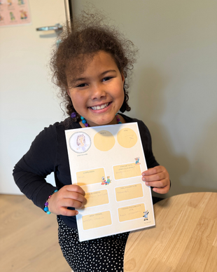 Päivän tähti -lomake (syntymäpäiväksi, kasvun kansioon, tähtipäiväksi)