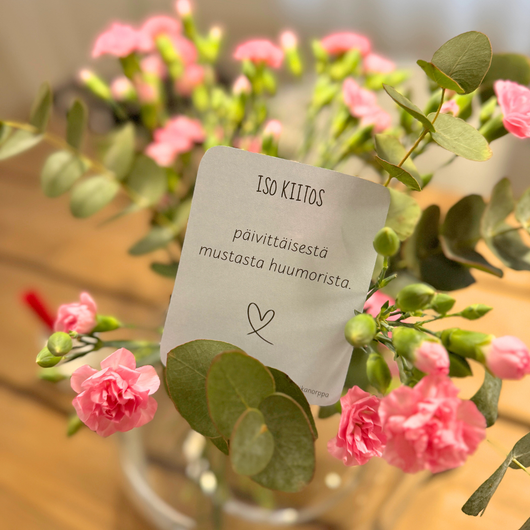 Kiitokset työkavereille (sopii toimintakauden loppuun)