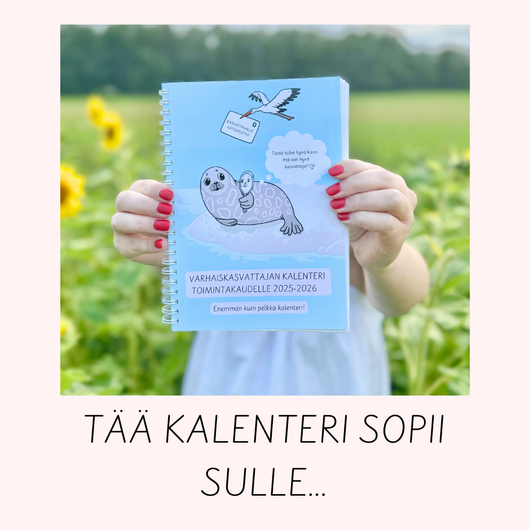 Varhaiskasvattajan kalenteri A4-koossa 2025-2026