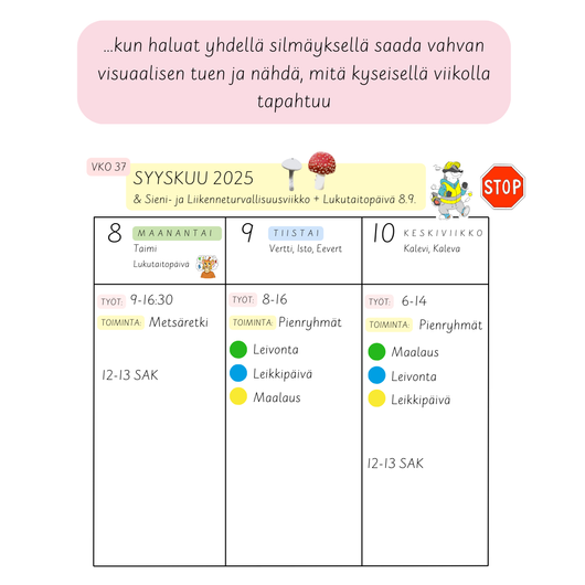 Varhaiskasvattajan kalenteri A5-koossa 2025-2026