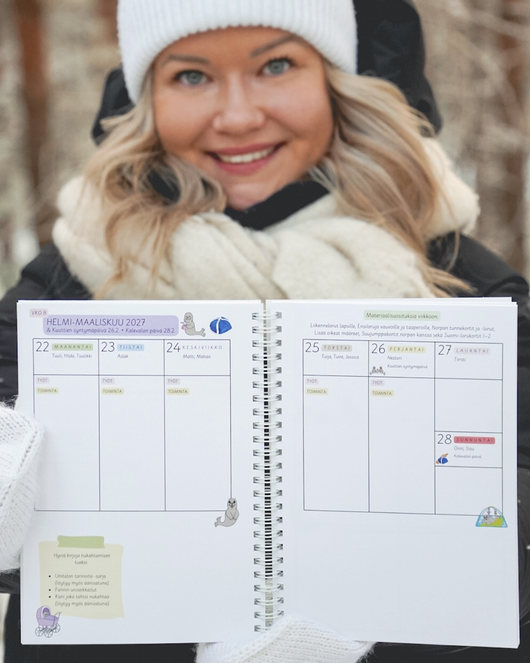 Ennakkomyynti: Varhaiskasvattajan kalenteri A4-koossa 2026-2027