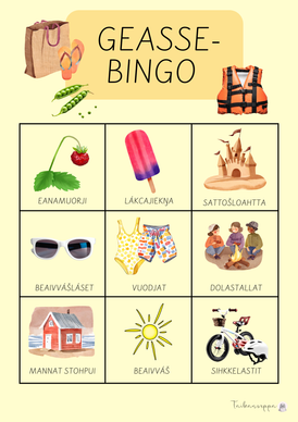 GEASSE-BINGO (kesäbingo saameksi)