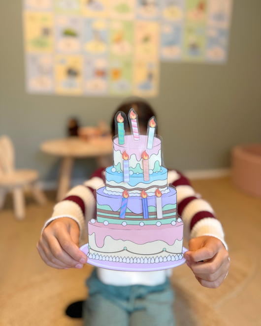 Syntymäpäiväkakku 1-10 kynttilällä