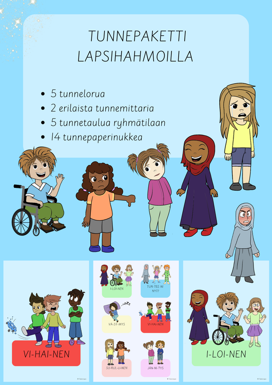 Tunnepaketti lapsihahmoilla