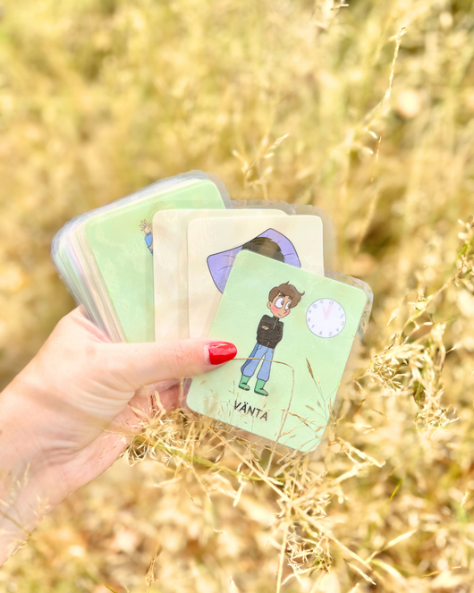 Bildstödskort med barnkaraktärer