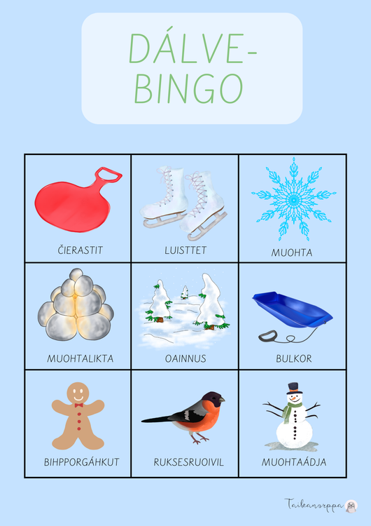 DÁLVE-BINGO (talvibingo saameksi)