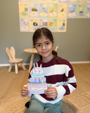 Syntymäpäiväkakku 1-10 kynttilällä