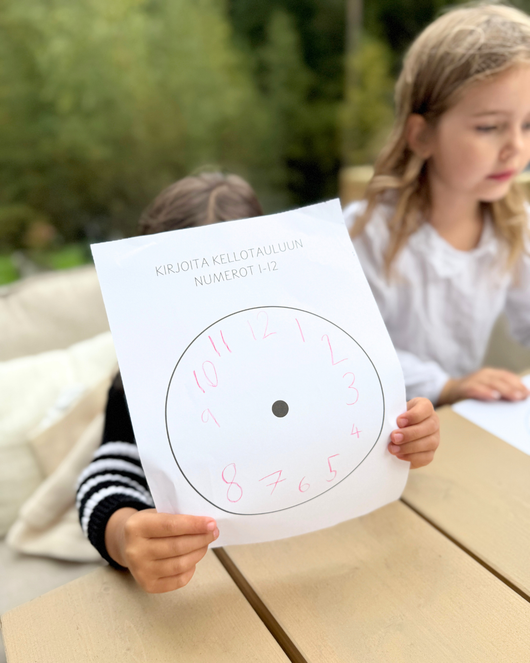 Kellonaikojen opettelu lasten kanssa