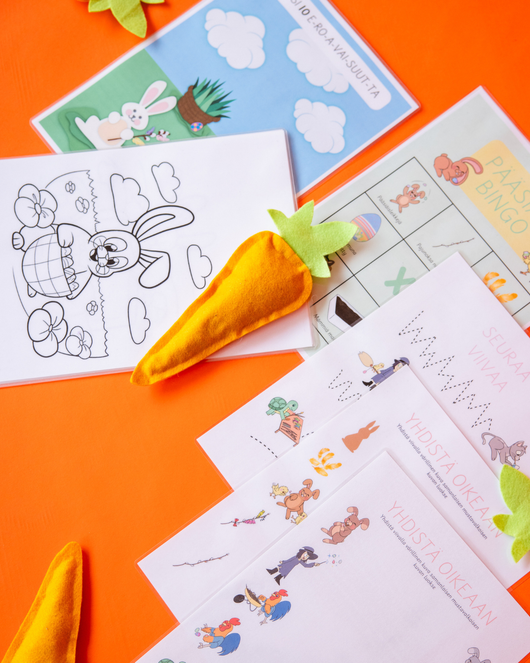 Pääsiäisen kynä- ja paperitehtäviä