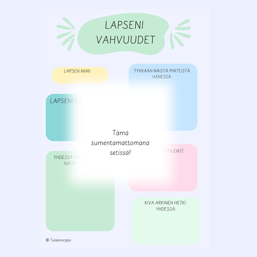 Aktiviteetteja vahvuuskorttien kanssa
