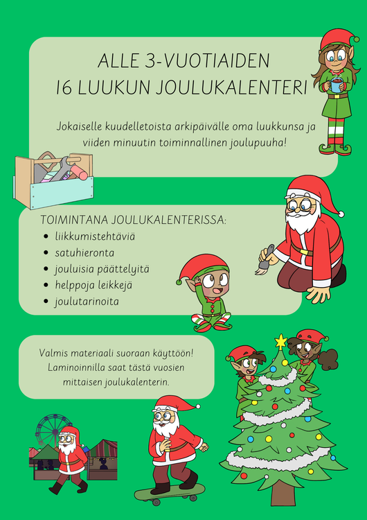 Joulukalenteri alle 3-vuotiaille