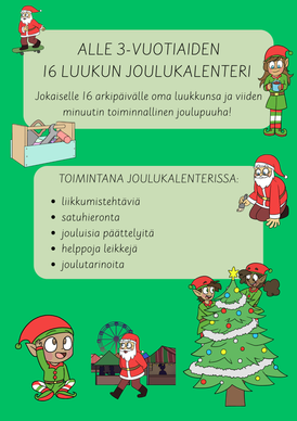 Joulukalenteri alle 3-vuotiaille