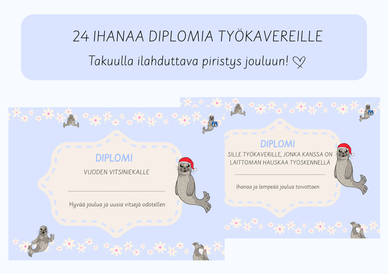 Diplomit työkavereille - ilahduta jouluna