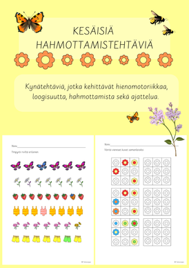 Kesäisiä hahmottamistehtäviä