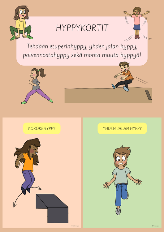 Hyppykortit (20.7. vietetään Maailman hyppypäivää)