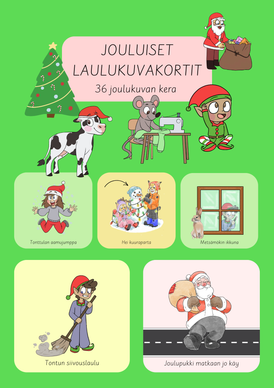 Jouluiset laulukuvakortit