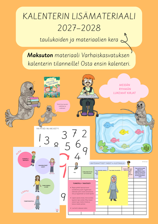 Kalenterin lisämateriaali 2027-2028 (kalenterin ostajalle 0€)