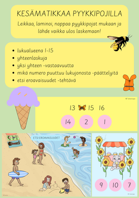 Kesämatikkaa pyykkipojilla