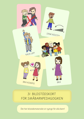 Bildstödskort med barnkaraktärer