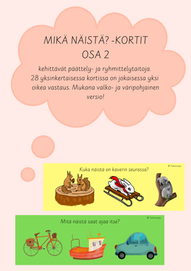 Mikä näistä (...on karvaisin, iloisin...?) -kortit osa 2