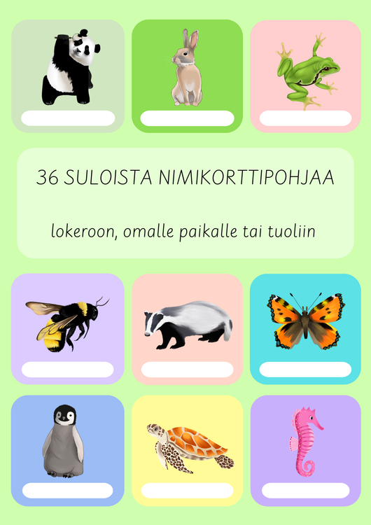 Nimikortit lapsille