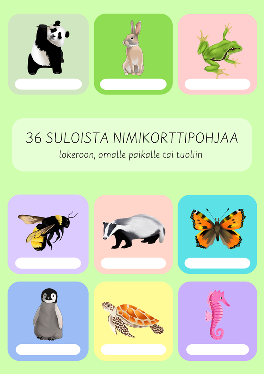 Nimikortit lapsille
